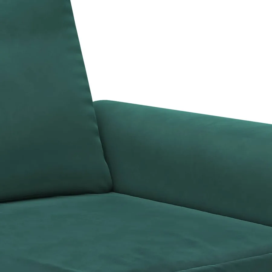 Ensemble de canapés 4 pcs avec coussins Vert foncé Velours - 7