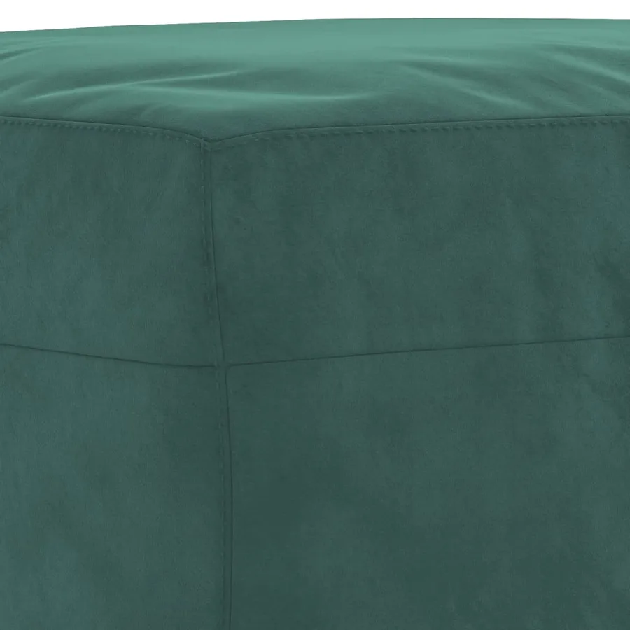 Ensemble de canapés 4 pcs avec coussins Vert foncé Velours - 8