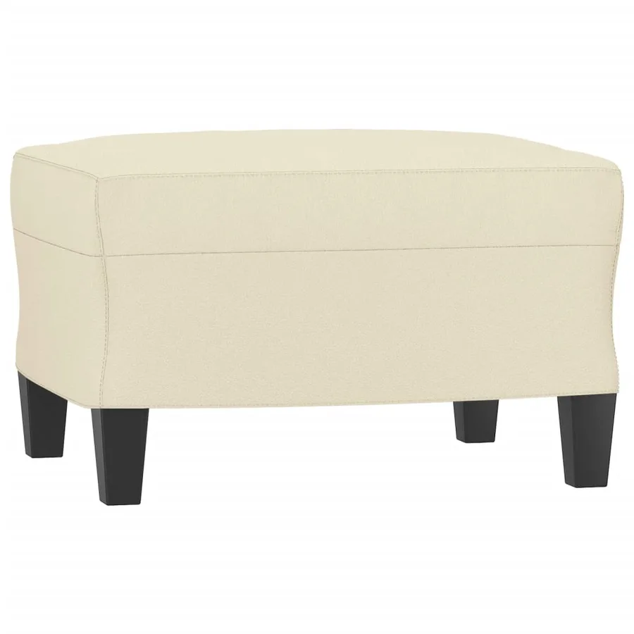 Ensemble de canapés 3 pcs avec coussins Crème Similicuir - 7