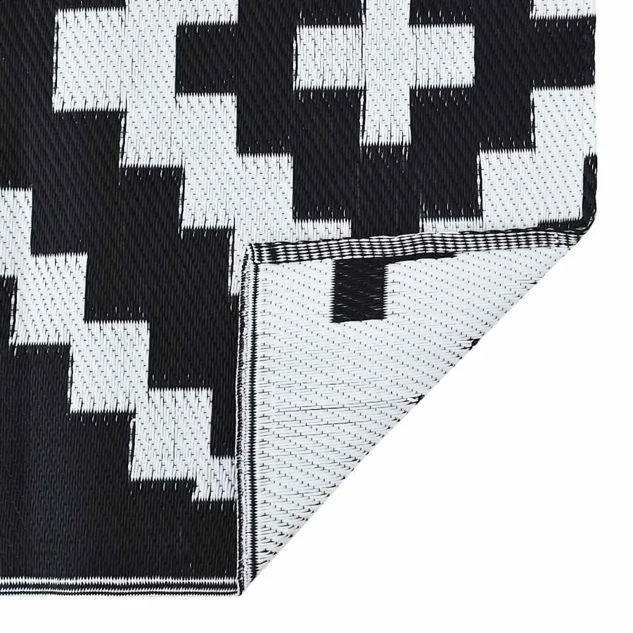 Tapis d'extérieur ARAKIL Blanc et noir 120x180 cm PP - 5