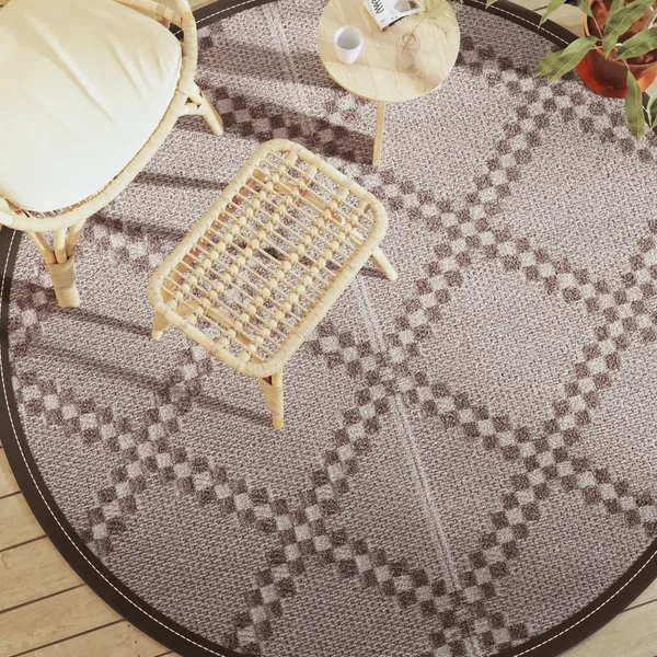 Tapis d'extérieur ARAKIL marron Ø200 cm PP