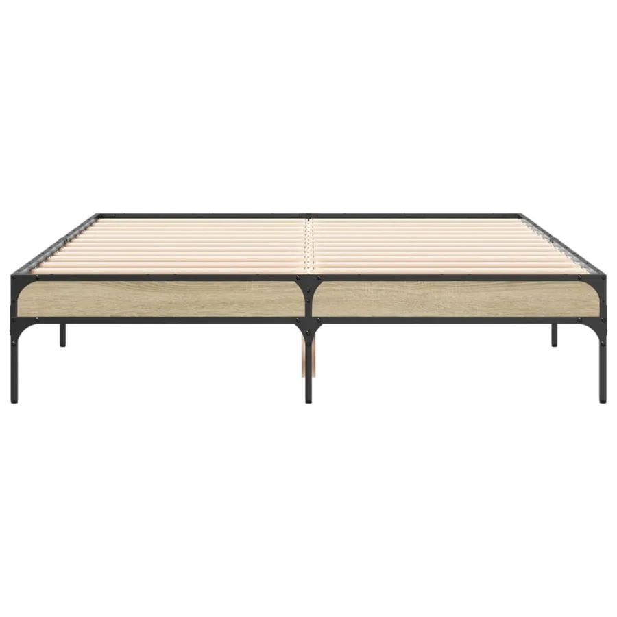 Cadre de lit sans matelas chêne sonoma 120x200 cm - 4