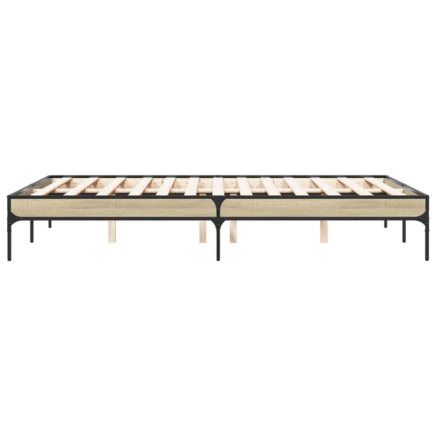 Cadre de lit sans matelas chêne sonoma 120x200 cm - 5