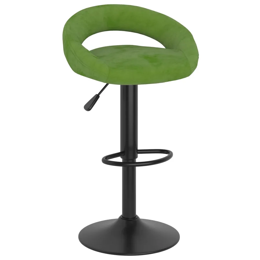 Tabourets de bar lot de 2 vert clair velours - 3