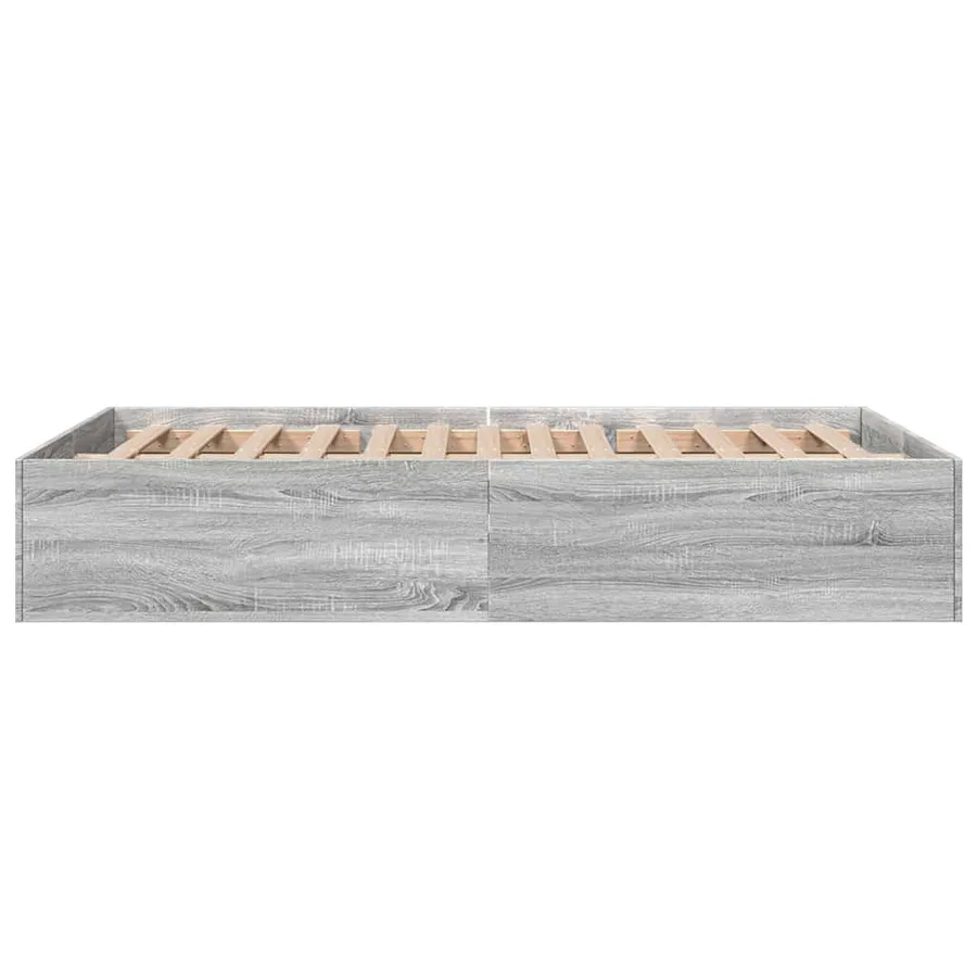 Cadre de lit sans matelas sonoma gris 135x190 cm - 5
