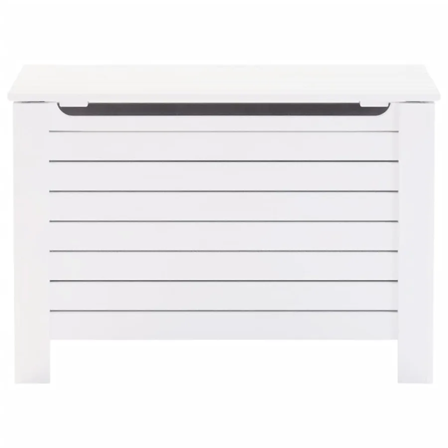 Boîte de rangement avec couvercle RANA blanc bois massif de pin - 4