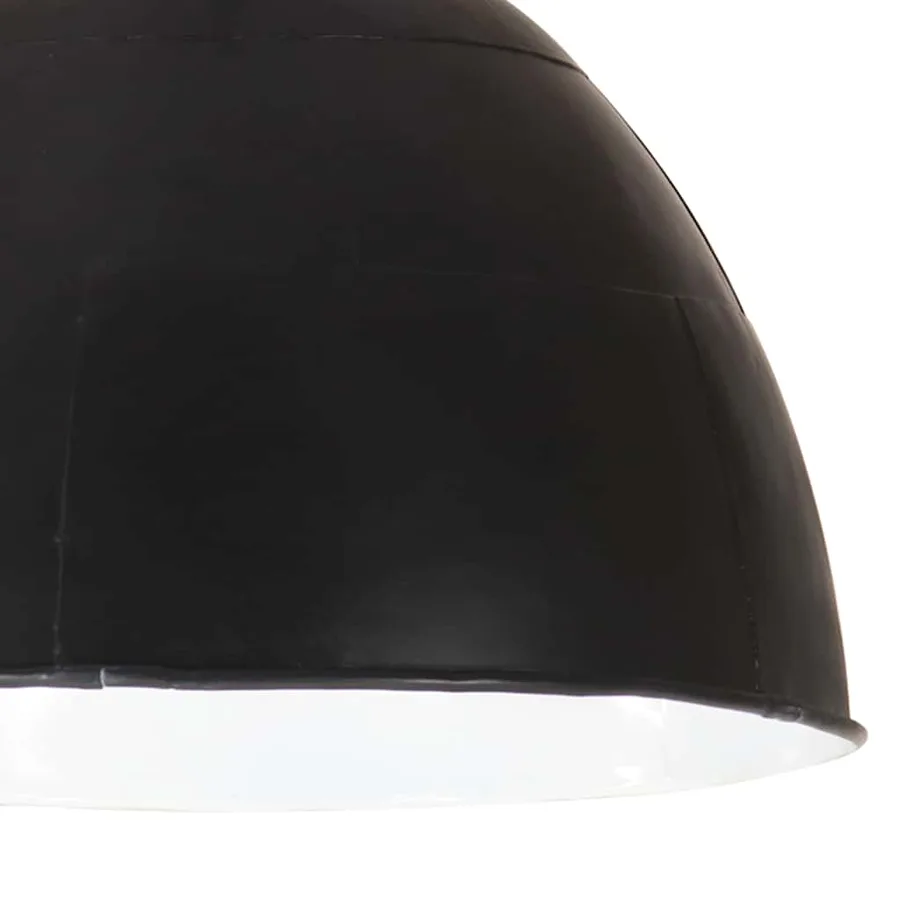 Lampe suspendue industrielle vintage 25 W Noir Rond 31 cm E27 - 6