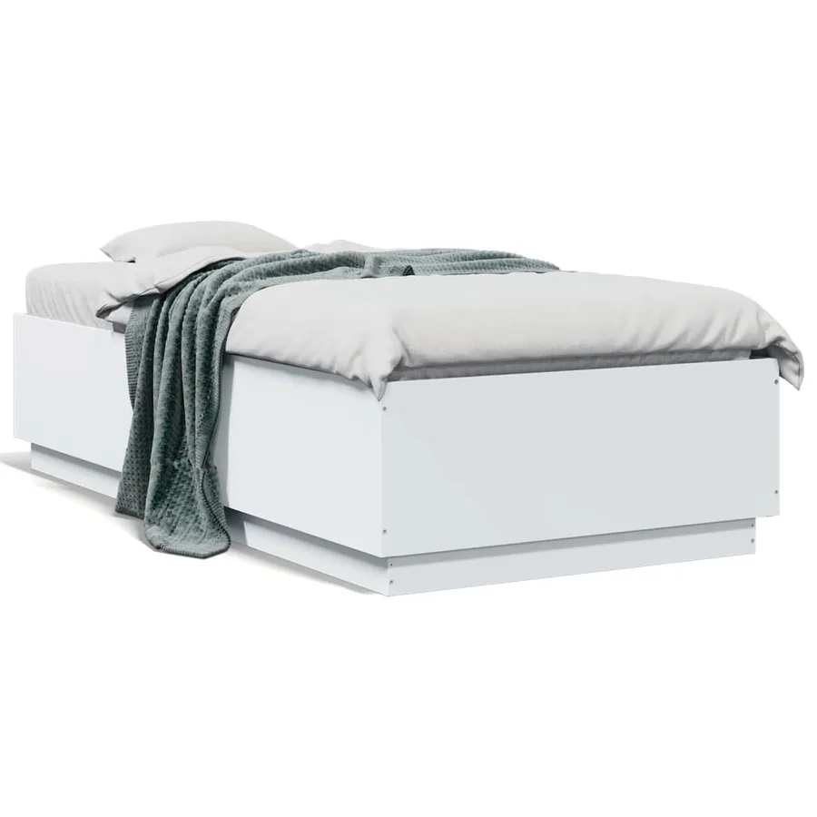 Cadre de lit sans matelas blanc 90x190 cm - 2
