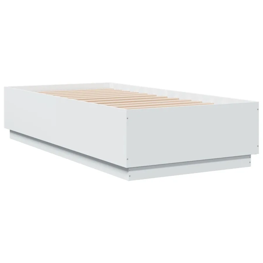 Cadre de lit sans matelas blanc 90x190 cm - 3