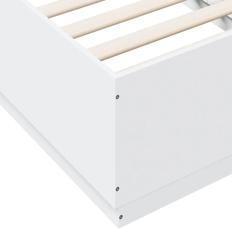 Cadre de lit sans matelas blanc 90x190 cm - 7