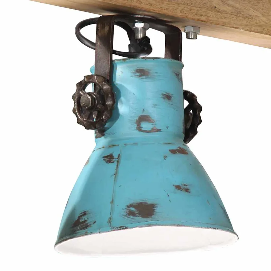 Plafonnier 25 W bleu délavé 90x24x111 cm E27 - 4