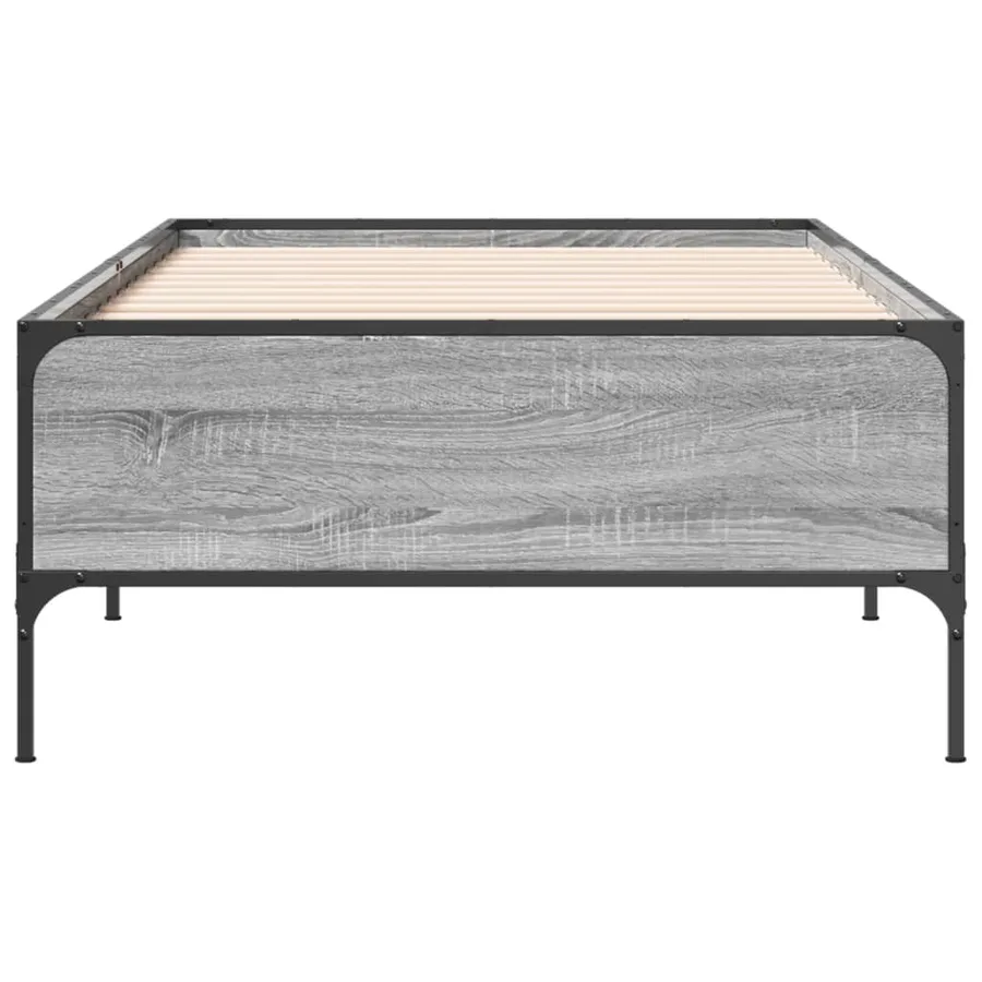 Cadre de lit sans matelas sonoma gris 90x190 cm - 4