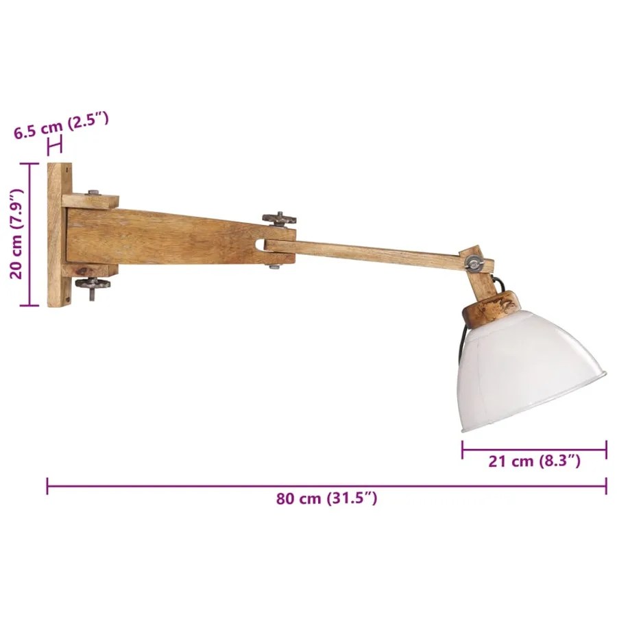 Lampe murale 25 W blanc E27 - 10