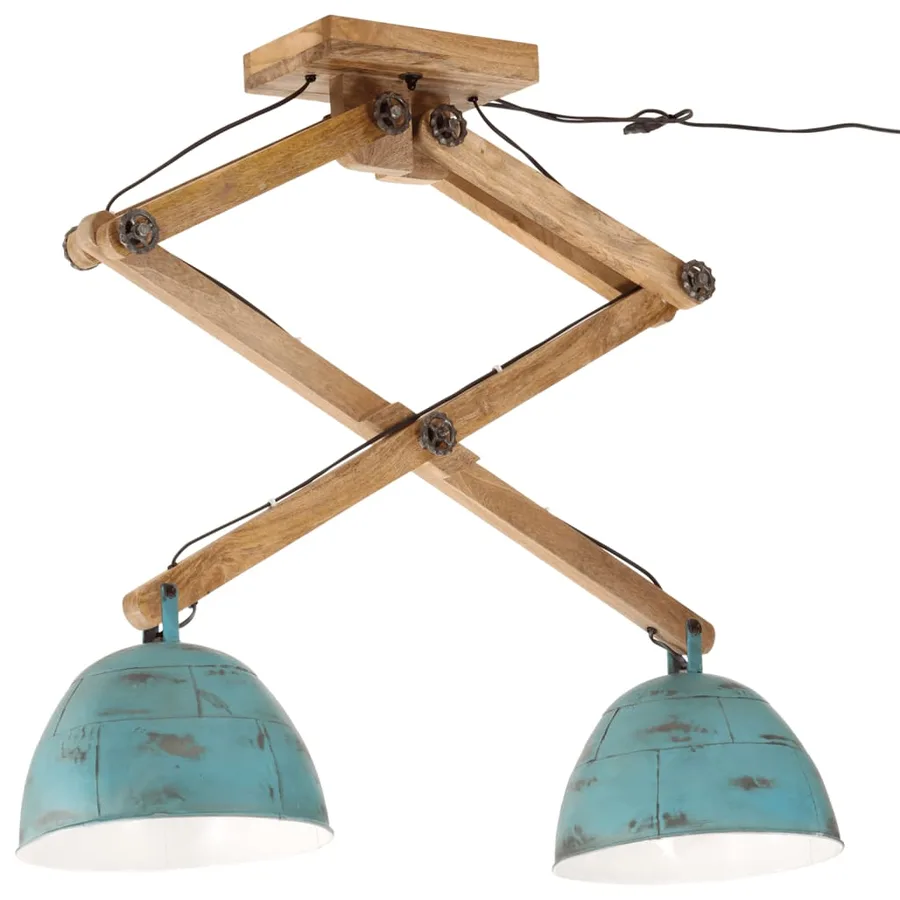 Plafonnier 25 W bleu délavé 29x18x85 cm E27 - 2