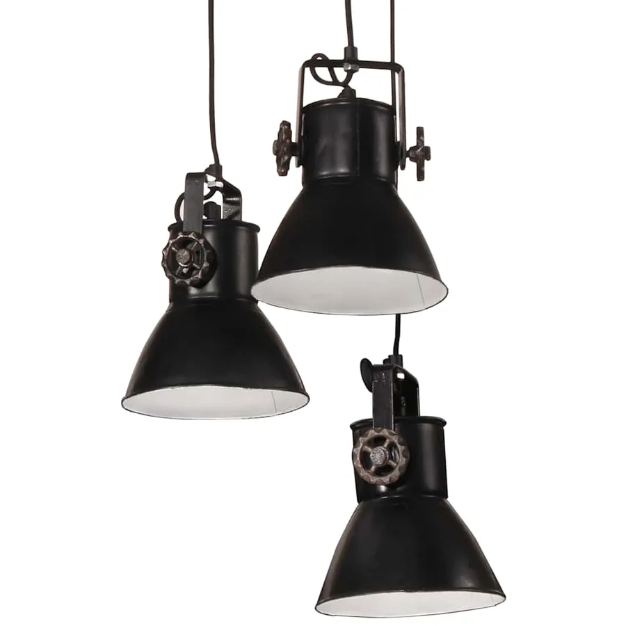 Lampe suspendue 25 W noir 30x30x100 cm E27 - 7