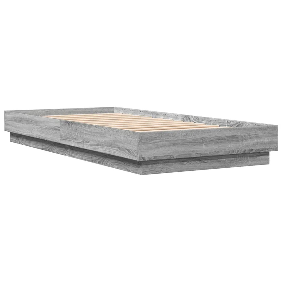 Cadre de lit sans matelas sonoma gris 100x200 cm - 3