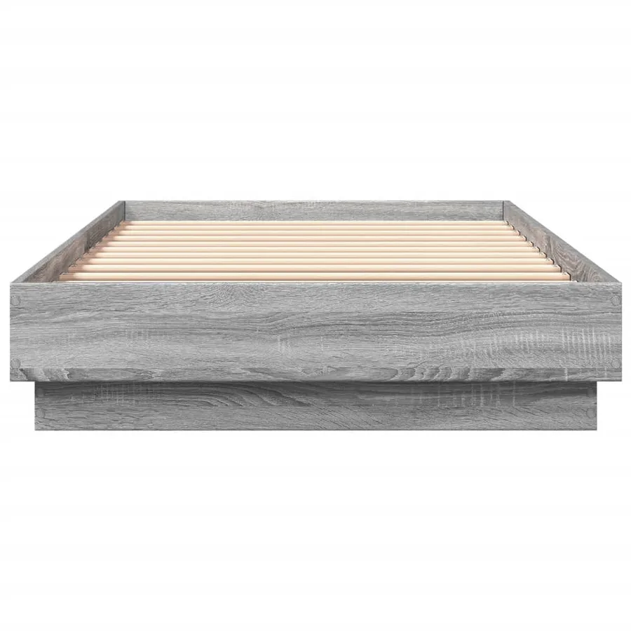 Cadre de lit sans matelas sonoma gris 100x200 cm - 4