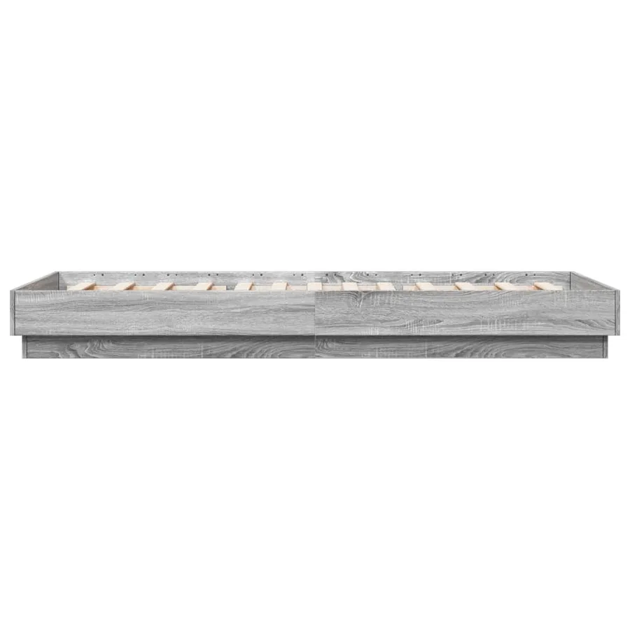 Cadre de lit sans matelas sonoma gris 100x200 cm - 5
