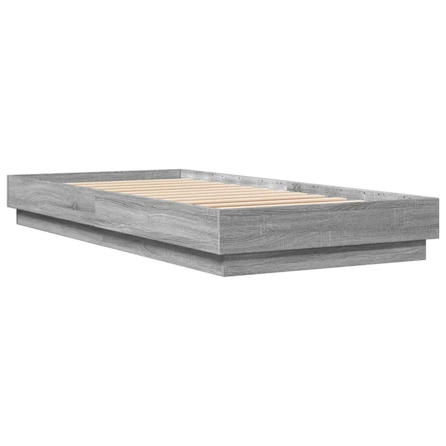 Cadre de lit sans matelas sonoma gris 100x200 cm - 6