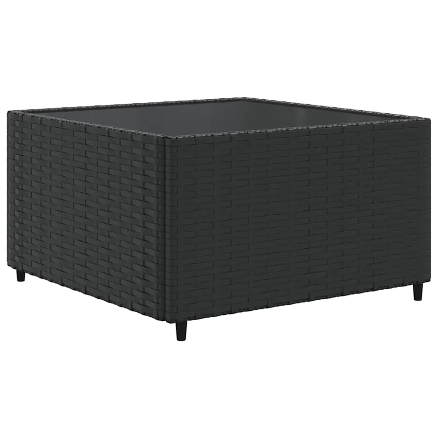 Salon de jardin 6 pcs avec coussins Noir Résine tressée - 4