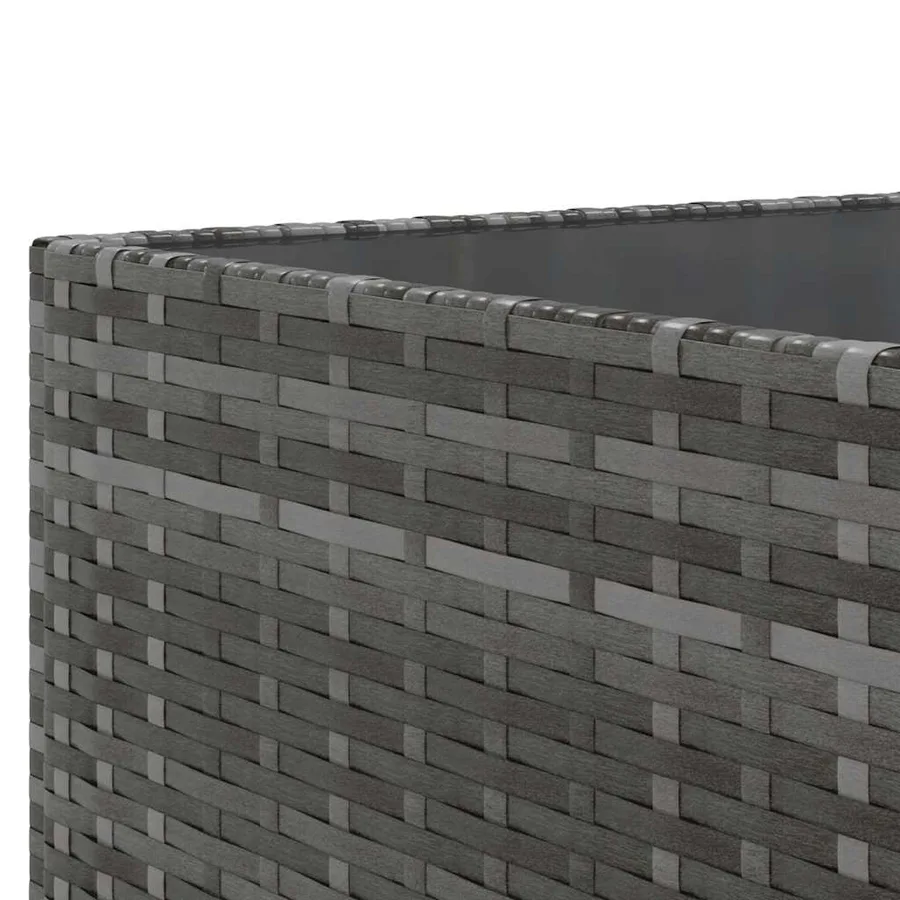 Salon de jardin 7 pcs avec coussins Gris Résine tressée - 9