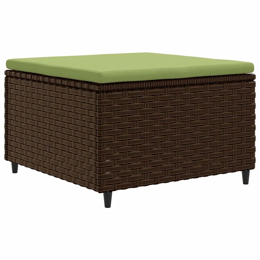 Salon de jardin 6 pcs avec coussins Marron Résine tressée - 5