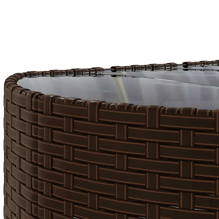 Salon de jardin avec coussins 5 pcs marron résine tressée - 6