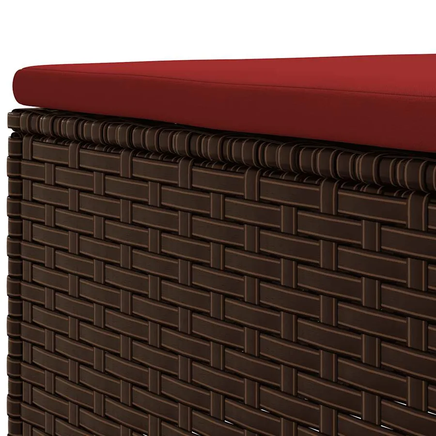 Salon de jardin avec coussins 8 pcs marron résine tressée - 10