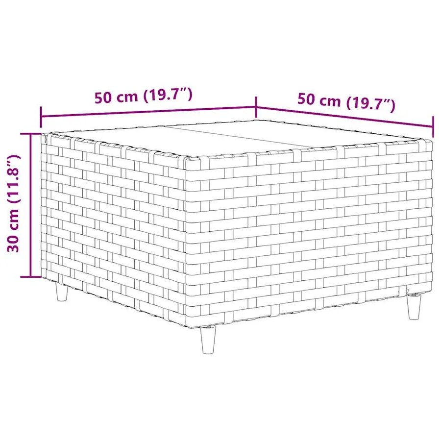 Salon de jardin avec coussins 8 pcs marron résine tressée - 16
