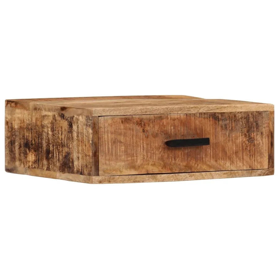 Table de chevet murale 40x30x13,5 cm bois de manguier massif - 12