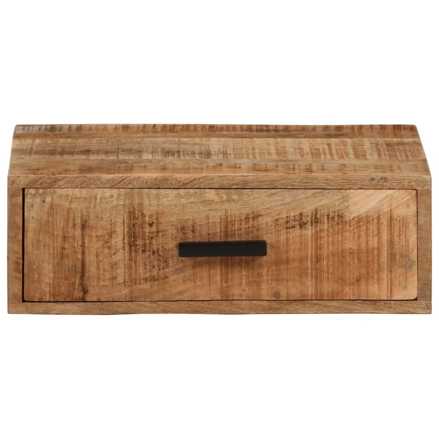 Table de chevet murale 40x30x13,5 cm bois de manguier massif - 3