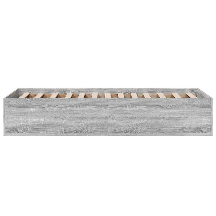 Cadre de lit sans matelas sonoma gris 100x200 cm - 5