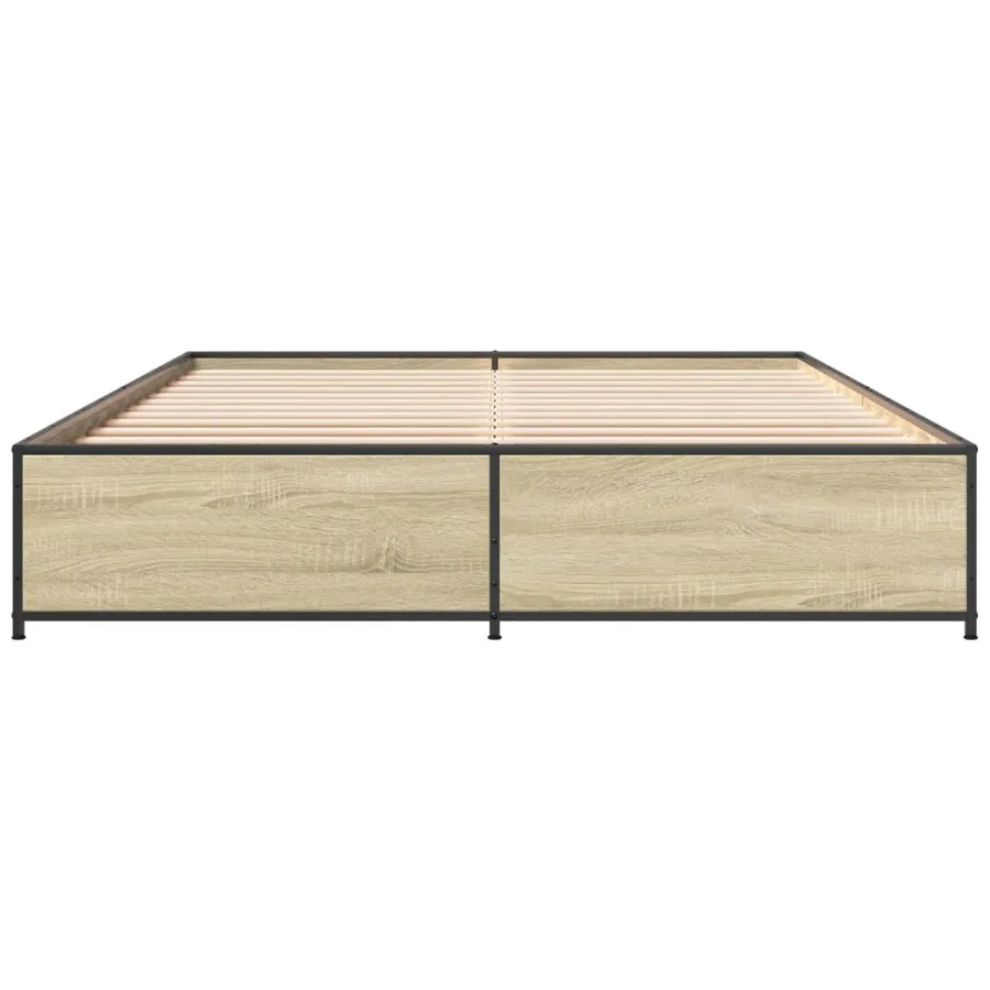 Cadre de lit sans matelas chêne sonoma 120x200 cm - 4