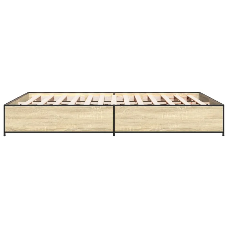 Cadre de lit sans matelas chêne sonoma 120x200 cm - 5