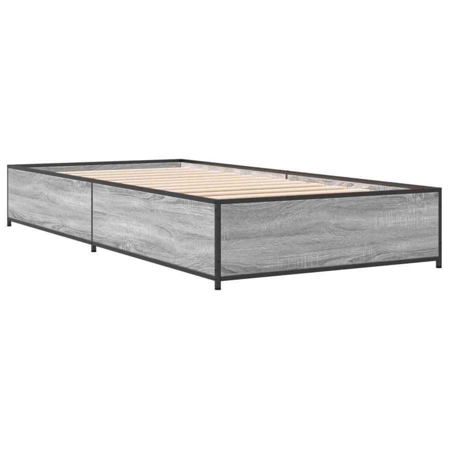 Cadre de lit sans matelas sonoma gris 90x190 cm - 3