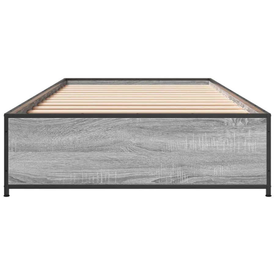 Cadre de lit sans matelas sonoma gris 90x190 cm - 4