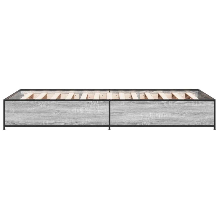 Cadre de lit sans matelas sonoma gris 90x190 cm - 5
