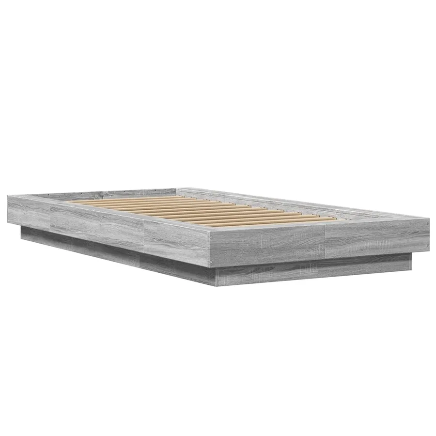 Cadre de lit sans matelas sonoma gris 90x190 cm - 3