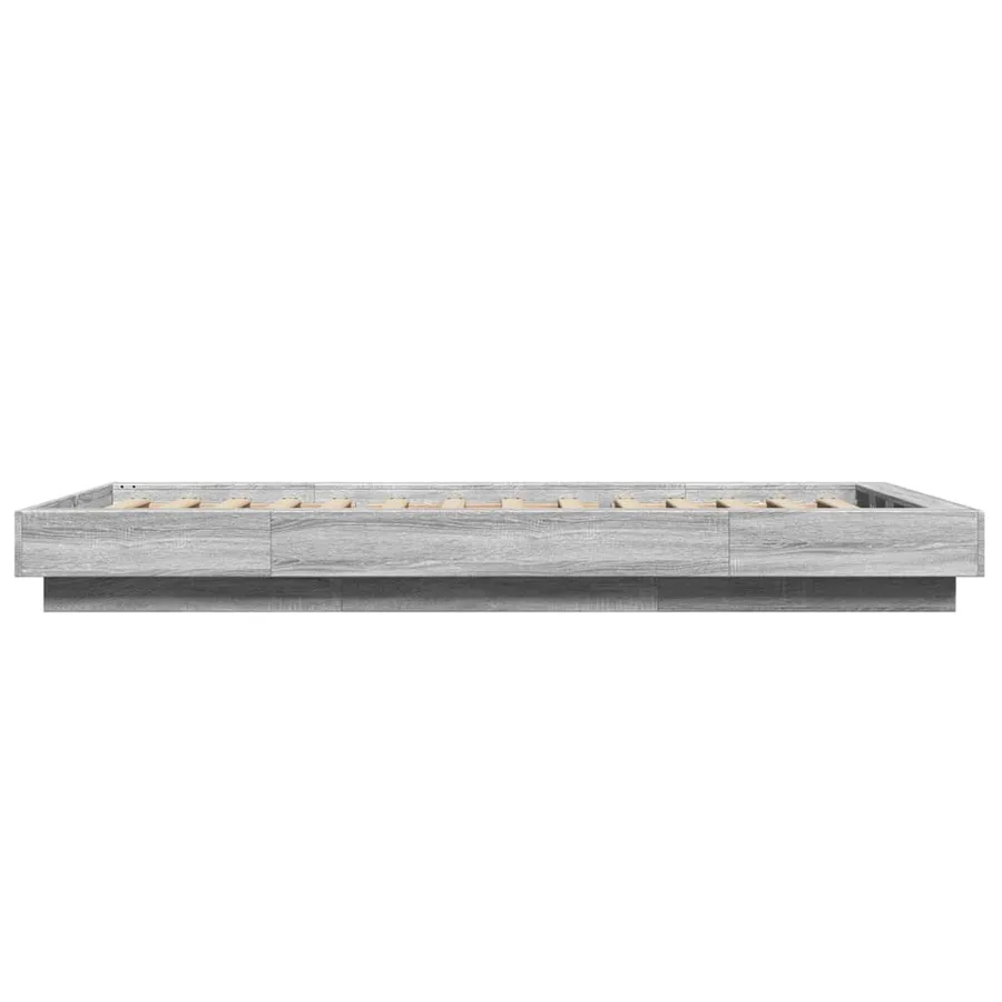 Cadre de lit sans matelas sonoma gris 90x190 cm - 5