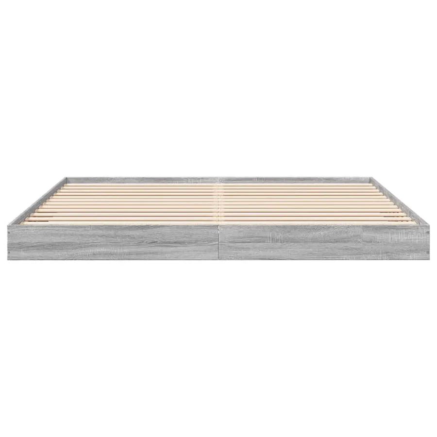 Cadre de lit sans matelas sonoma gris 180x200 cm - 4