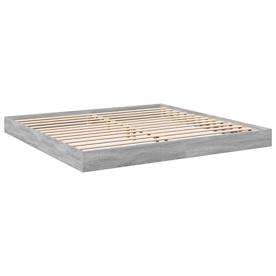 Cadre de lit sans matelas sonoma gris 180x200 cm - 6