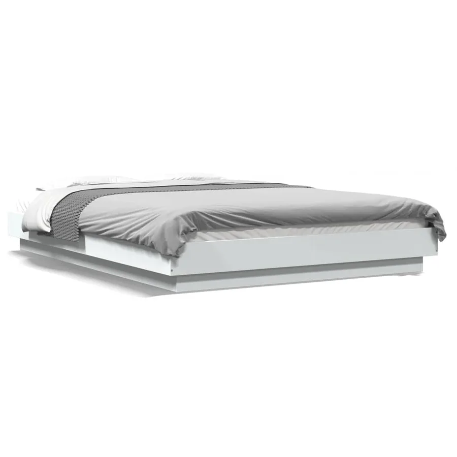 Cadre de lit sans matelas blanc 140x190 cm - 2