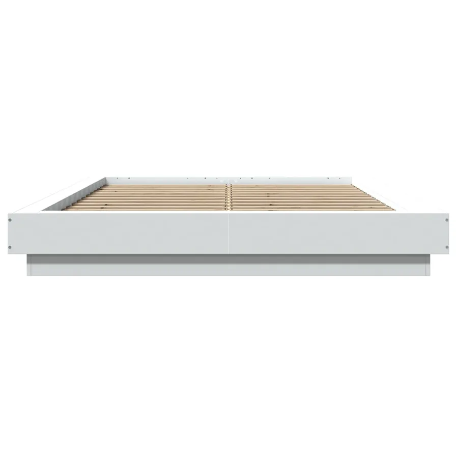 Cadre de lit sans matelas blanc 140x190 cm - 4
