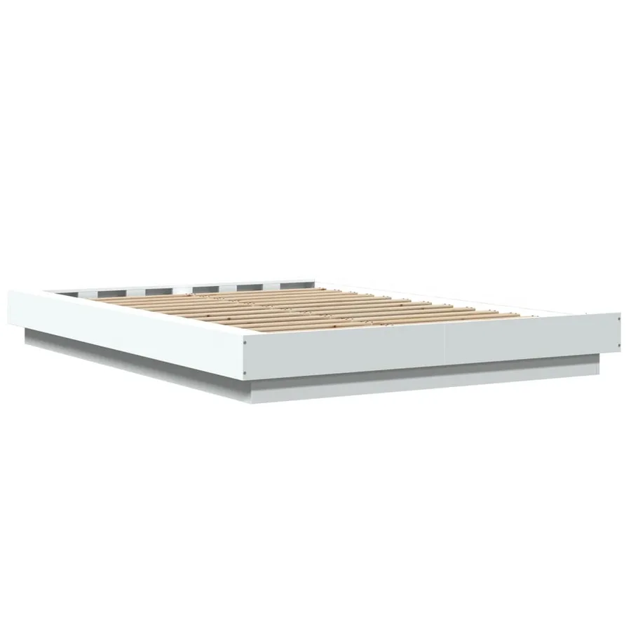 Cadre de lit sans matelas blanc 140x190 cm - 6
