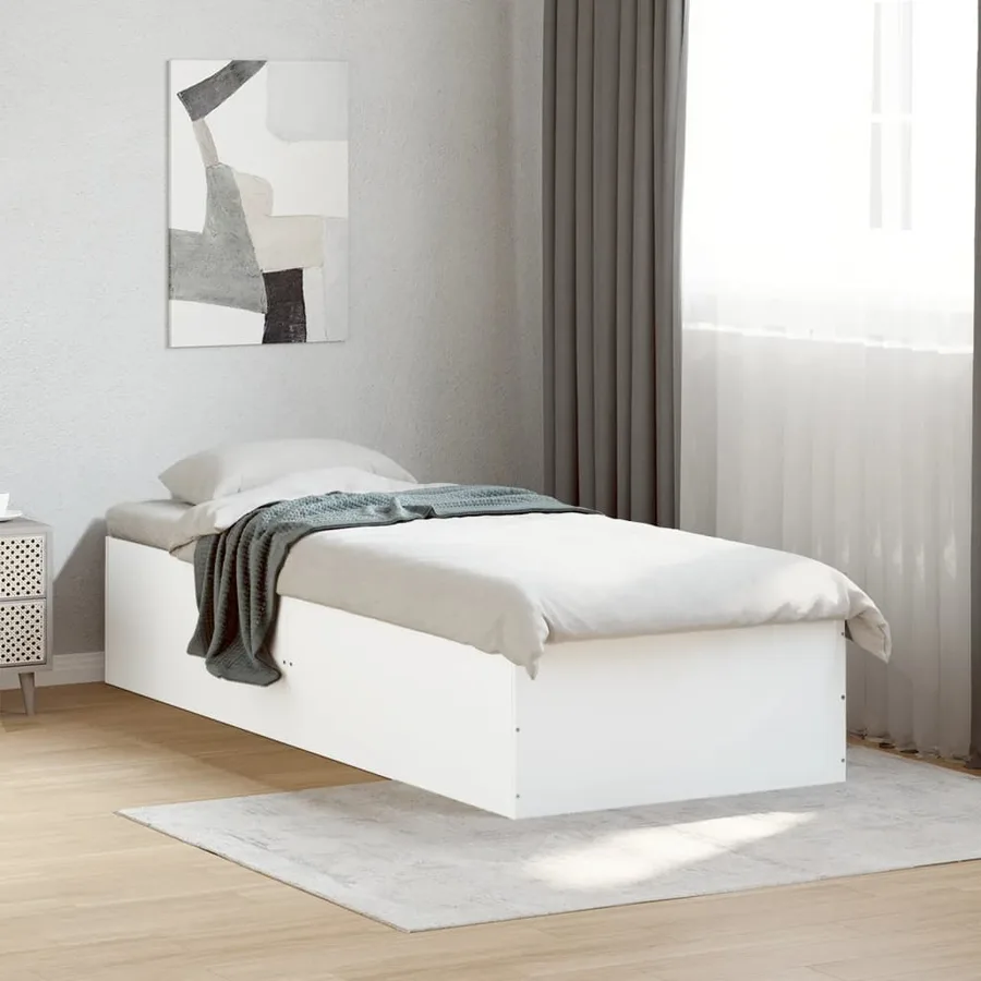 Cadre de lit sans matelas blanc 90x190 cm - 3