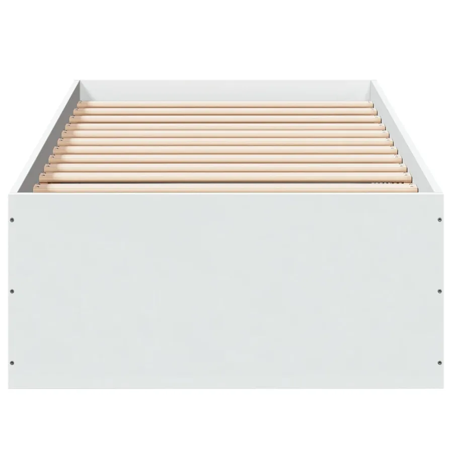 Cadre de lit sans matelas blanc 90x190 cm - 4