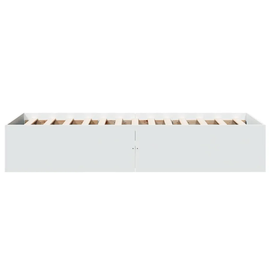 Cadre de lit sans matelas blanc 90x190 cm - 5