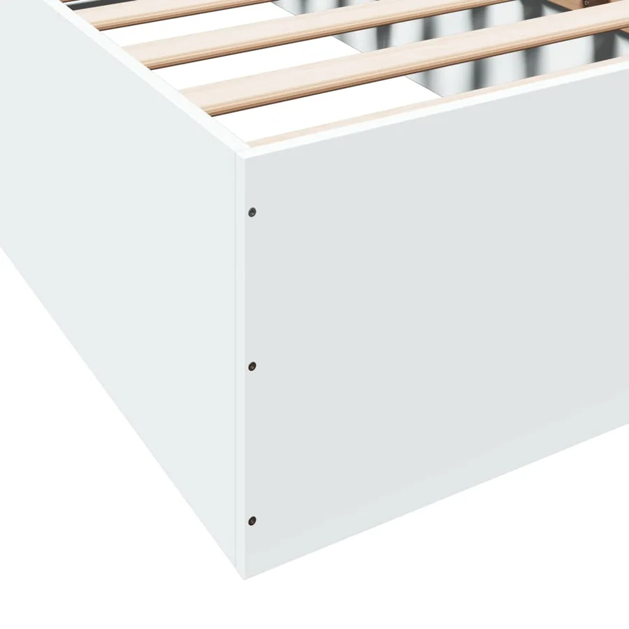 Cadre de lit sans matelas blanc 90x190 cm - 7