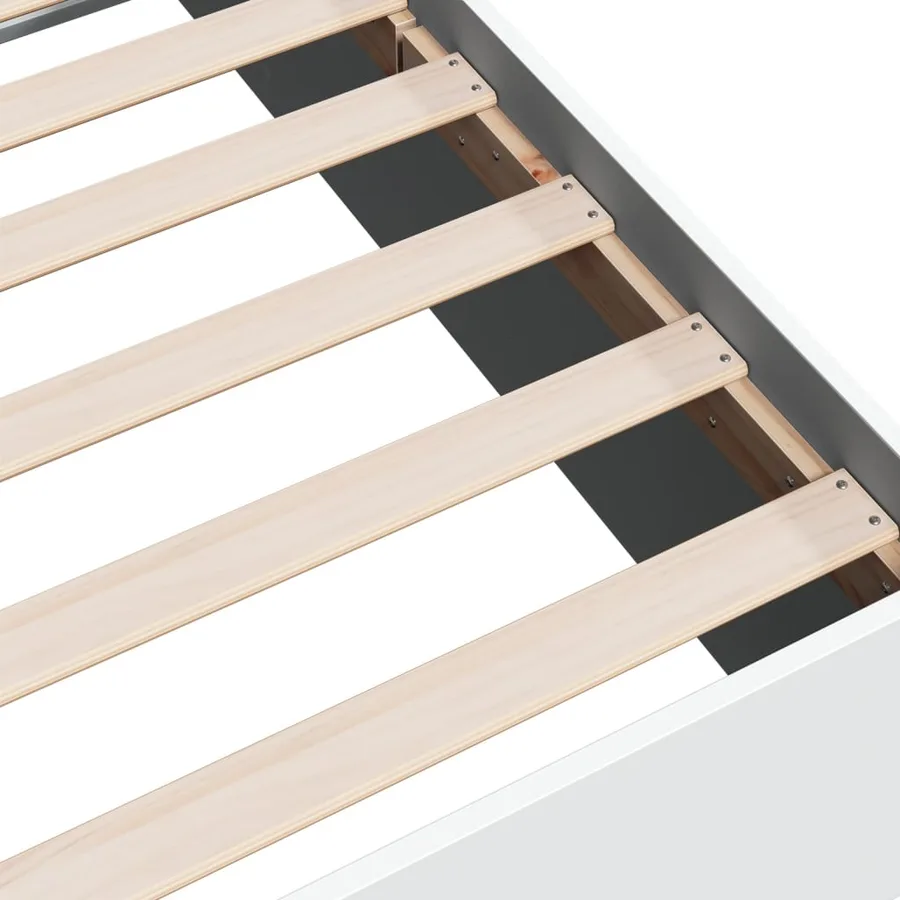 Cadre de lit sans matelas blanc 90x190 cm - 8