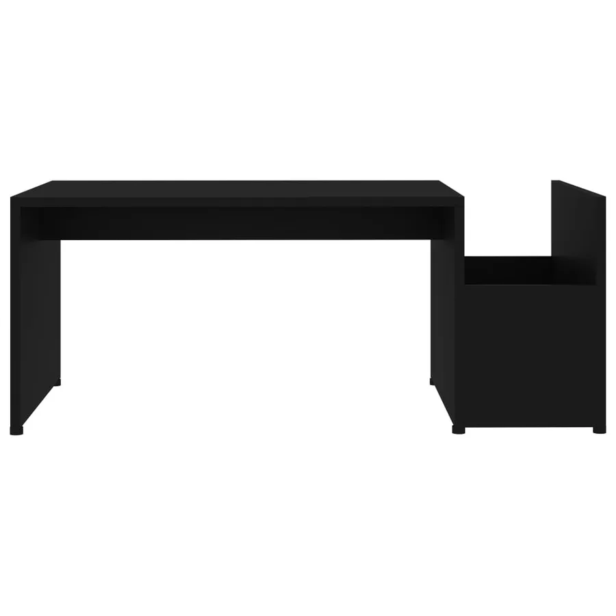 Table basse Noir 90x45x35 cm bois d’ingénierie - 4